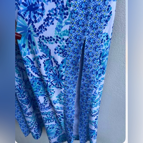 Lilly Pulitzer Blue Floral Maxi Skirt - Picture 3 of 5